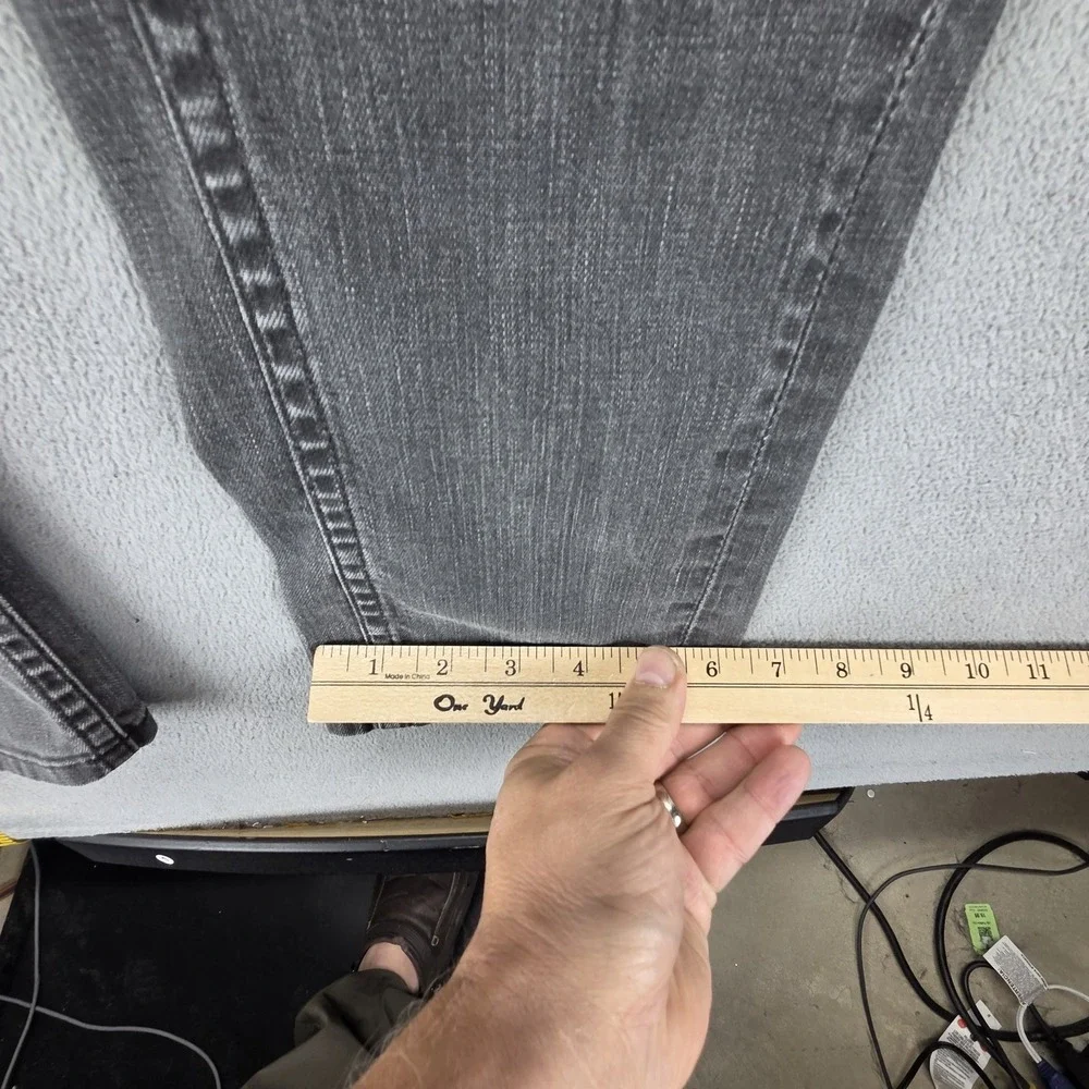 Vintage Levis Blue Star Jeans Mens 34x34 Gray Charcoal Wash Zip Fly Engineered